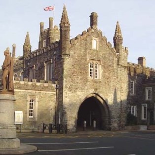 Meet at under the arch at the Guildhall in Tavistock