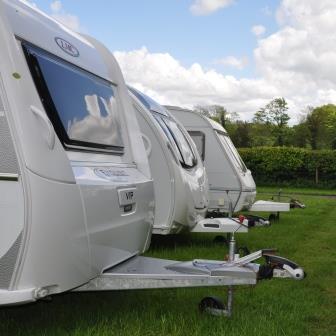 Caravans in storage at Woodovis Park