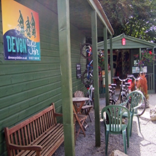 The base at Devon Cycle Hire